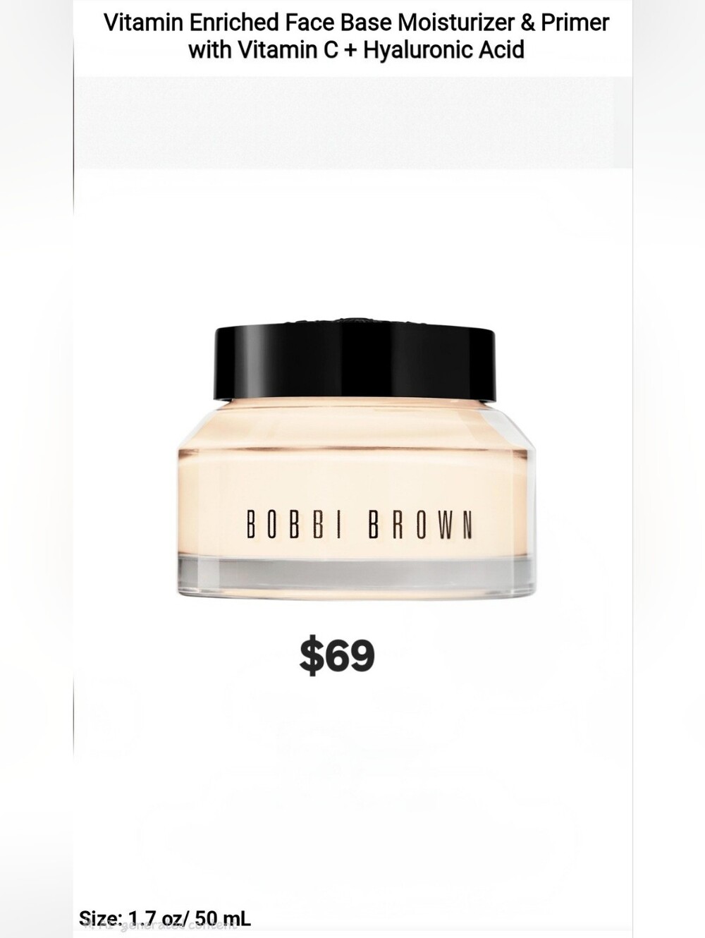 Bobbi Brown Vitamin Enriched Face Base 1.7oz